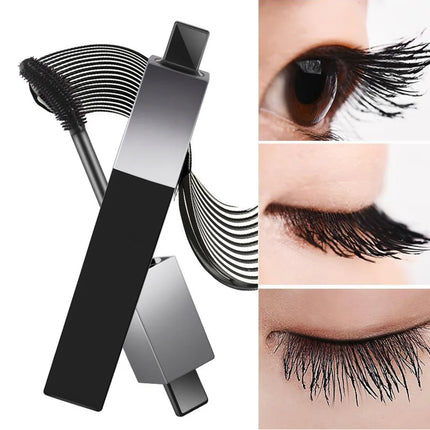 Black Box Square Tube Can Bend Thick Lengthening Waterproof Mascara Private Label Custom Sexy Eye Makeup Bulk