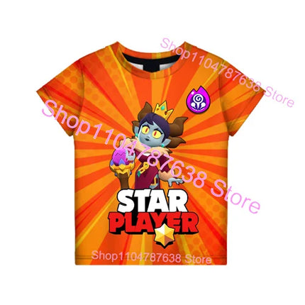 Kids Star Player Game 3D Print T-shirts Tees Summer T Shirt Boys Girls Clothing Cute Shirts Children Cute Child Tops