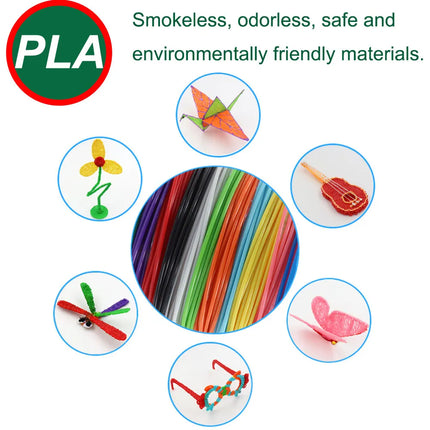 PLA Filament for 3D Pen Printing 10/20/30 Colors Diameter 1.75mm 200M Odorless Safe Plastic Refill for 3D children Printing Pen