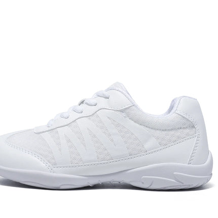 BAXINIER Girls White Cheer Shoes Trainers  Breathable Training Dance Tennis Shoes Lightweight Youth Cheer Competition Sneakers
