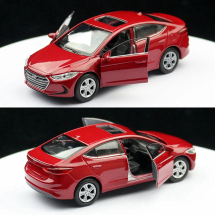 1/36 Hyundai Elantra Toy Car Model Welly Diecast Metal Alloy Vehicle Miniature Pull Back Collection Gift For Children Boys Kid