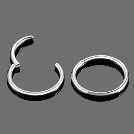1Pc 316L Stainless Steel Hinged Segment Nose Ring Ear Cartilage Tragus Helix Lip Piercing Nose Hoop Body Piercing Jewelry