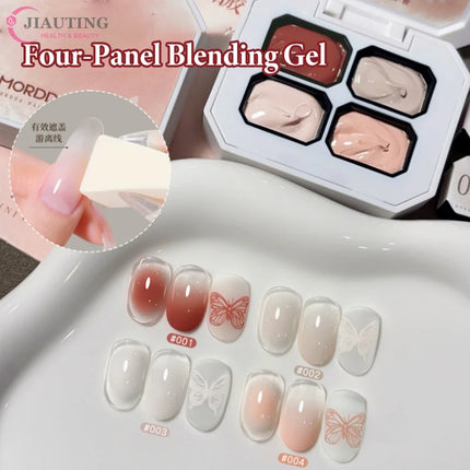 4 Colors Nude Painting Gel Drawing Gel Palette French Nail Polish UV Gel Nail Salon Holographic Manicure Nail Art Tool