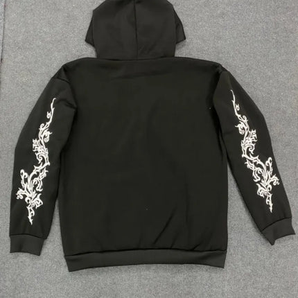Y2K Zipper Hoodie Rock Brother Harajuku Pattern Printed Casual Zipper Hoodie Sportswear Retro Punk High Street Hip Hop Clothing