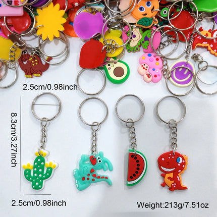 60Pcs (Mix) Random style Cartoon keychain， Ornament Bag Wallet Pendant keyring Classroom prizes ，Birthday party Gifts