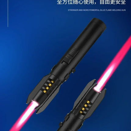 High Temperature Welding Gun Windproof Strong Red Flame Butane Gas Torch Lighter Safety Lock Fire Switch Kitchen Cigar Lighters