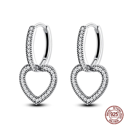Real 925 Sterling Silver Star Earrings For Women Sparkling Zircon Ear Studs Luxury Fine Engagement Wedding Jewelry Gift For Girl