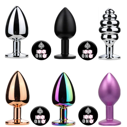 Spades Q Metal Anal Plug Fetish Butt Plug Fantasy Adult Game Prostate Massage Masturbator Anal SM Stimulation Adult Sex Toys 18+