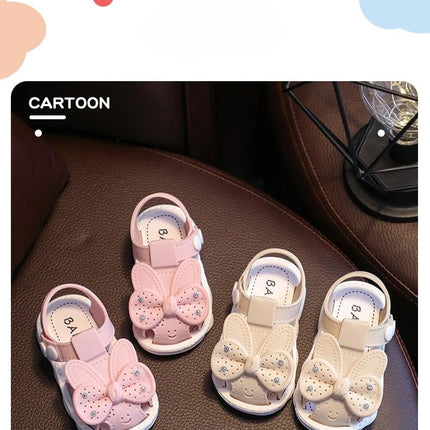 Solid Bow Children's Summer Shoes Cute PVC Beach Non Slip Sandals For Baby Girls Footwear Soft Infant Kids Fashion Sandals