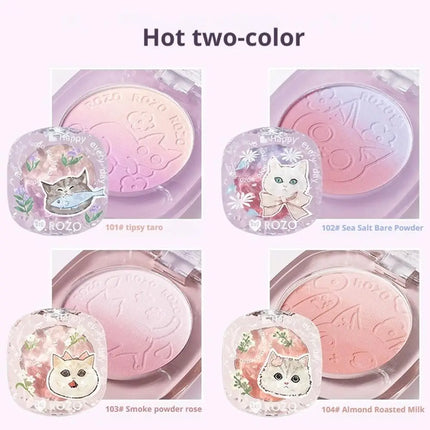 Powder Blusher Soft Matte Fog Cheek Blush Long Lasting Pigmented Natural Velvet Trending Aesthetic Blusher Cosmetics