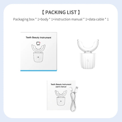 Cold Blue Light Teeth Whitening Kit 16 Mins Whitening Waterproof U-Shaped Tray Teeth Care Whitening Instrument for Home Use