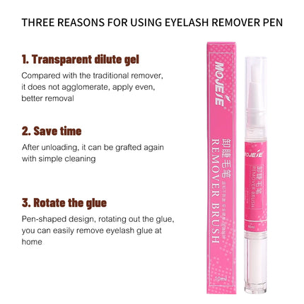 Safe Eyelash Extension Glue Remover Non-irritating Quick Drying Adhesive Transparent Gel Remover Eye Lashes Make Up Remover Pen