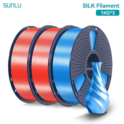 SUNLU 3KG 3D Printer Shiny Silk PLA Filament 1.75mm 1000g 3D Printer Neatly Wound 3D Filament for 3D Printer& 3D Pen