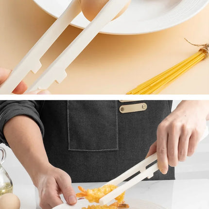 Silicone Grill Tongs Non-Stick Food Bread Clip Heat Resistant BBQ Salad Cooking Serving Clamp Steak Pasta Clip For Kitchen