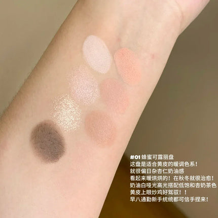 Flower Knows Strawberry Cupid Collection Matte Glitter Shimmer Eyeshadow Face Palette Highlight Blush Makeup Palette