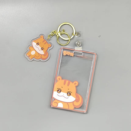 Aniteez Card Holder Keychain Keyring  Acrylic Characters Photocard Sleeves Hongjoong Seonghwa Yunho Yeosang Keychain