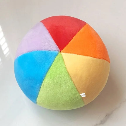 Baby Recognition Color Ball Plush Bells Ball Plush Multi Color Sensory Educational Toy Pet Training Toy Colorful Plush Bell