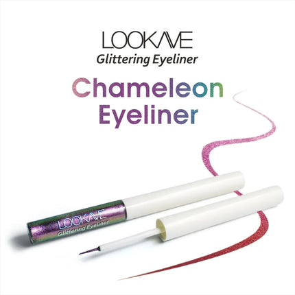 Shiny Chameleon Green Liquid Eyeliner Metallic Eyeshadow Multicolor Eye Liner Pearlescent Polarized Glitter Eye Pigment Makeup