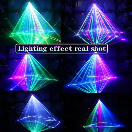 Remote Controller 500mw RGB Laser Beam Line Scanner Projector DJ Disco Stage Lighting Effect Party Wedding Bar Club DMX Lights