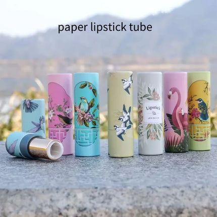 10/30/50/100PCS Empty Eco-friendly Paper Lipstick Tubes 12.1mm DIY Empty Round Lip Balm Tube Packaging Makeup Tool Wholesale