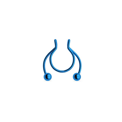 Women Fake Piercing Nose Ring Hoop Septum Piercing Nose Clip Rock HipHoop Stainless Steel Magnet Fashion Body Jewelry Wholesale