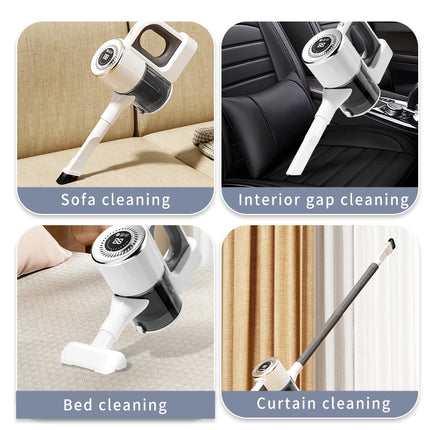 Cordless Handheld Vacuum Cleaner Chargeable 15000 PA Wireless Cleaning Machine for Car Home Bed Floor Cleaning