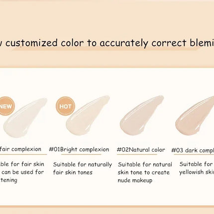 Judydoll Liquid Concealer High Coverage Waterproof Sweatproof Long-Lasting Natural Foundation Cream Cosmetic Makeup