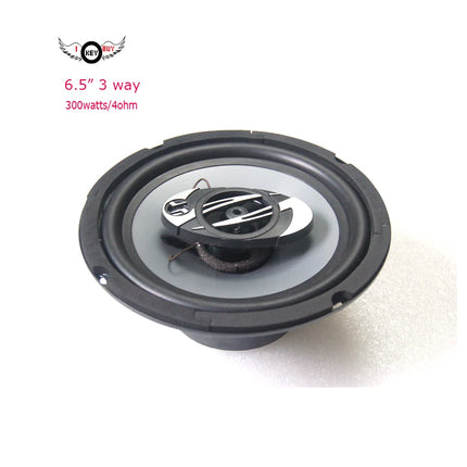 3 way Quality  6.5 inch Car Coaxial 300watts 4 Ohm  Speaker Grey  Injection Cone 6.5"  Universal Speakers