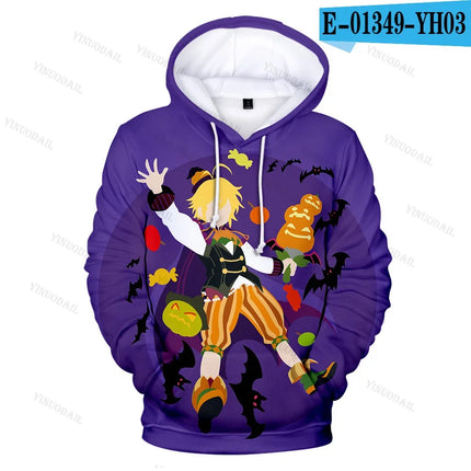 Meliodas The Seven Deadly Sins Hoodie Sweatshirt Anime Figures Kids Cosplay Costumes Sudaderas Para Hombres Boys Christmas Gifts
