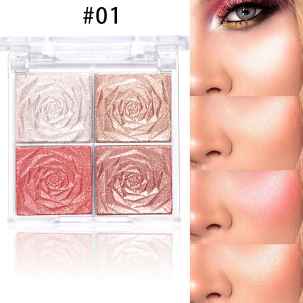 Highlighter Contour Palette illuminator Makeup 3D Bronzer Matte Contour Powder Rose Blush Highgloss Palette Cosmetics