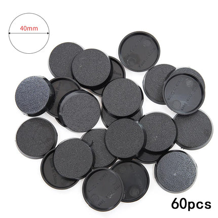 25mm/32mm/40cmm Round Plastic Model Bases for Wargames Table Games Diy Toy Miniature Model People Base 20pcs/40pcs/60pcs