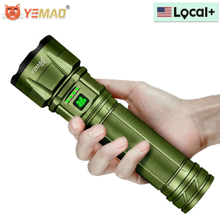 YEMAO Rechargeable EDC Flashlight,500LM Dual Light Sources Mini Torch with Red Light Sensor Headlamp Portable Pocket Flashlights
