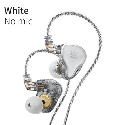 KZ ZAS 16-Unit Hybrid Technology Wired Earphones In-Ear HIFI Noise Reduction Earplug 8 Core Wire Headphones With Microphone