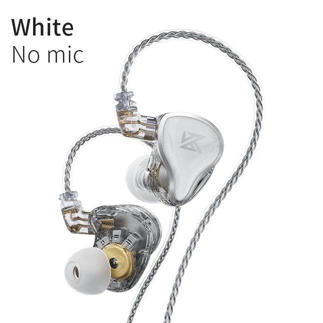KZ ZAS 16-Unit Hybrid Technology Wired Earphones In-Ear HIFI Noise Reduction Earplug 8 Core Wire Headphones With Microphone