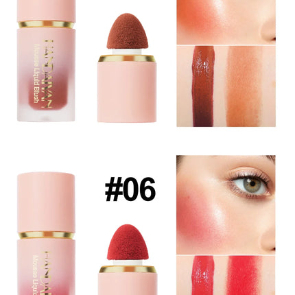 6 Colors Liquid Blush Waterproof Multi-purpose Facial Nourishing Blush Stick Cheek Natural Blusher Cute Korean Makeup for Women