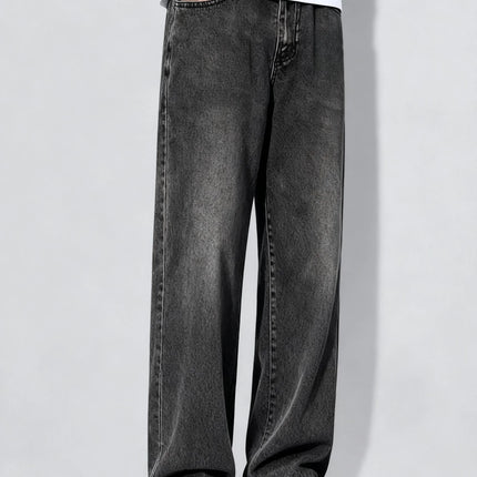 Men's Loose-fit Straight-leg Jeans  Durable and Washable Men's Denim Trousers for Men  Perfect Gift for Boyfriends and Husbands