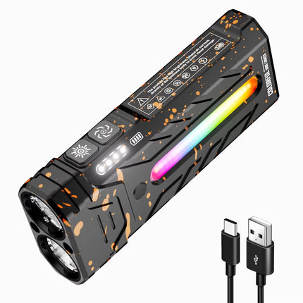 5200lumens Innovative Powerful Flashlight Portable LED Flashlight with Magnetic Torch, Perfect for Hiking Camping Adventures