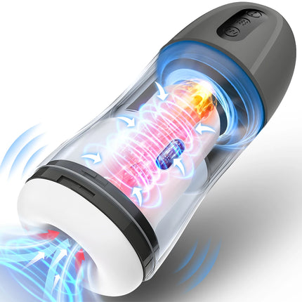 Automatic Sucking Male Masturbator Vibration Blowjob Machine Masturbation Cup With 4 Suction&12 Vibrating Modes Sex Toys for Men