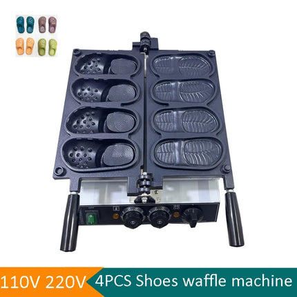 Commercial Slipper Shape Waffle Maker Machine New Design Mini Crocs Waffle Machine for Sale Shoe Pattern Waffle Equipment