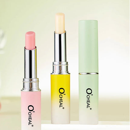 OCHEAL 3 Pcs Moisture Lip Balm Long Lasting Moisturizing Temperature Change Lipstick Anti Aging Repair Lips Mask Casual Type