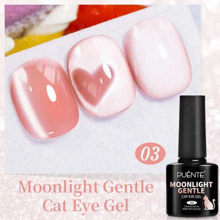 7.5ML Amber Moonlight Cat Magnetic Gel High Glossy Luxury Coffee Series Cat Eye Gel Soak Off UV Semi-Permanent Nail Art Varnish