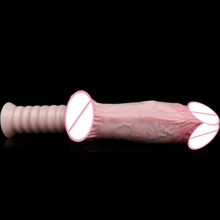 SXXY Soft Double Layer Dildo With Handle Silicone Skin Touch Handle Butt Plug Long Male Female Masturbator Sex Toys Sexshop