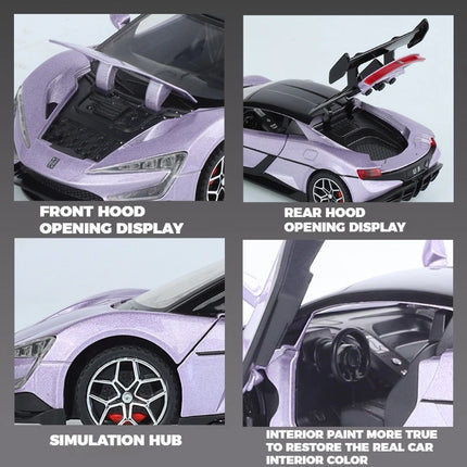 1:32 BYD Look Up U9 Pure Electric Performance Supercar Alloy Diecast Model Car Car Central Control Display Ornaments Decorations