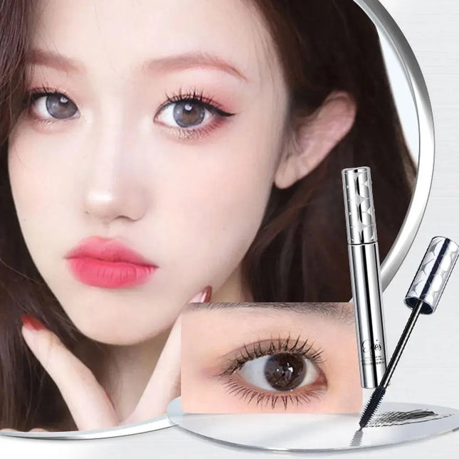Silk Fiber Matte Mascara Makeup Waterproof Fast Dry Brown Black Ultra-Fine Brush Lengthens Eyelashes Curling Mascara Makeup New