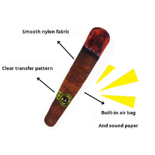 Dog Simulation Cigar Plush Sound Puppy Toys Green Stick Dogs Pet Chew Bite Toy With Squeaker Stuffed Raw Dog Joint Toys Spot Good