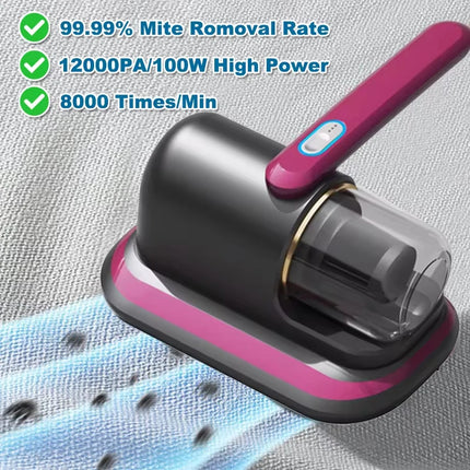 Wireless Handheld Mattress Vacuum Cleaner with UV-C Light HEPA Filter And Ultrasonic Vibration12KPa for Bed Sofa Car Seat Carpet