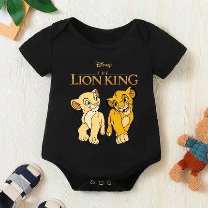 Kawaii The Lion King Printed Baby Clothes Bodysuits & One-pieces for Newborn Summer Short Sleeves Baby Rompers Jumpsuits