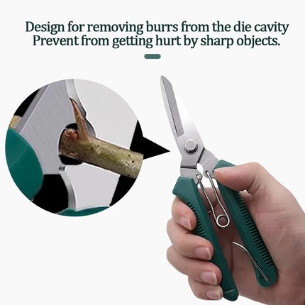 Non-slip Grip Stainless Steel Straight Head Garden Shears Practical Manual Scissors for Outdoor Plants and Bonsai Trimming