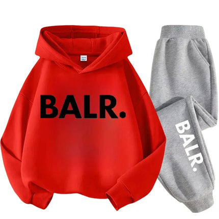 Kids Fashion Simple USA New York Alphabet Print Casual Suit Boys Outdoor Sports Suit Girls Fall and Winter Comfortable Warm Suit
