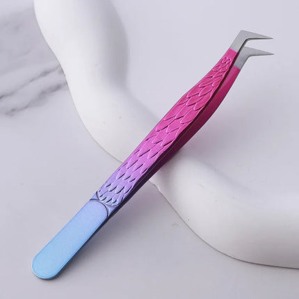 Professional Eyelash Tweezers for Lash Extension, Stainless Steel High Precision Eyelash Extension Eyebrow Tweezers
